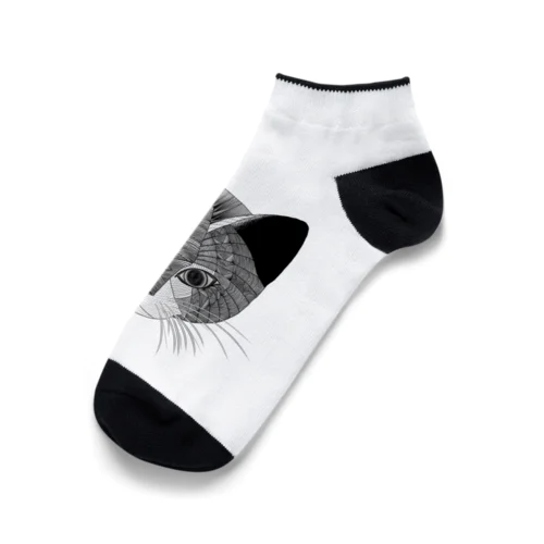 魚の目アート[CAT] Ankle Socks