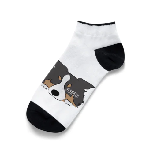 背景透過verボーダーコリーおぼまなグッツ Ankle Socks