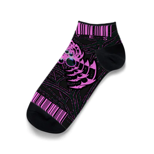 8-EYES PINKSPIDER BLK Ankle Socks