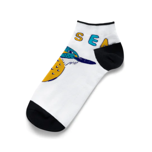 野鳥デザイン「カワセミ」（Tシャツ・パーカー・ETC）） Ankle Socks