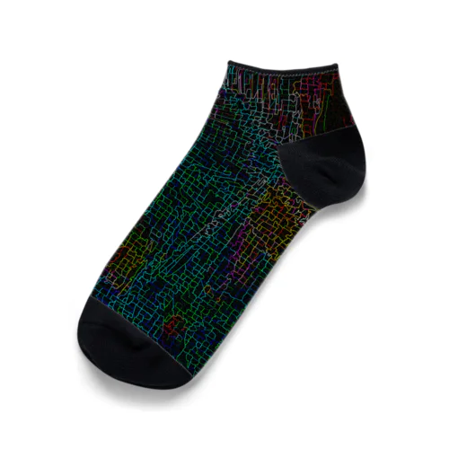 サイバーな都市の地図 Ankle Socks