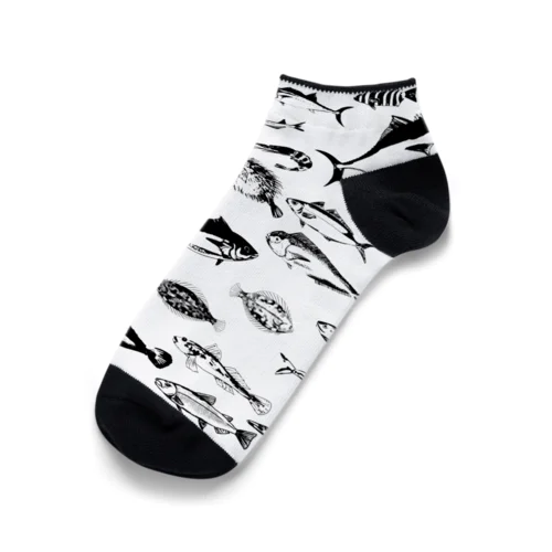 海の魚柄 Ankle Socks