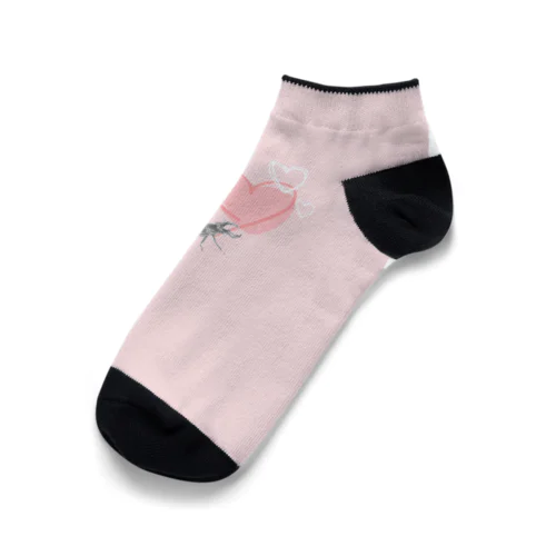 ハート×ヘラクレスオオカブト×クワガタ Ankle Socks