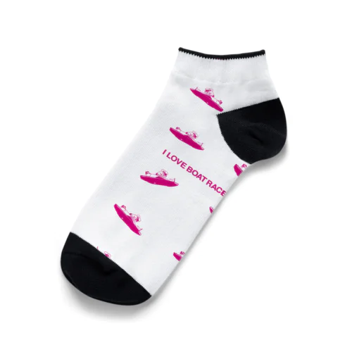 【競艇 ボートレース】ボートパターン柄(ピンク) Ankle Socks