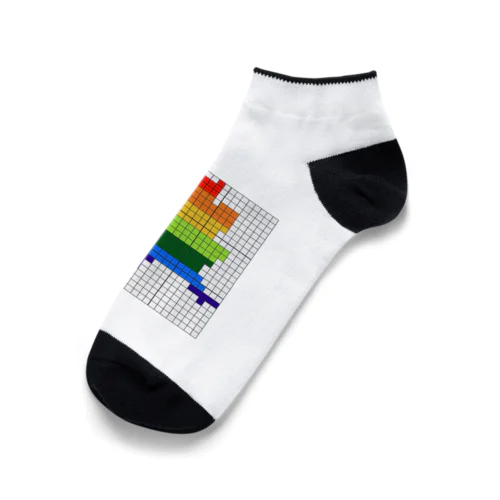 ドット絵ぐんま24 レインボー Ankle Socks