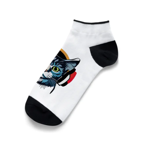 DJ Cat Ankle Socks