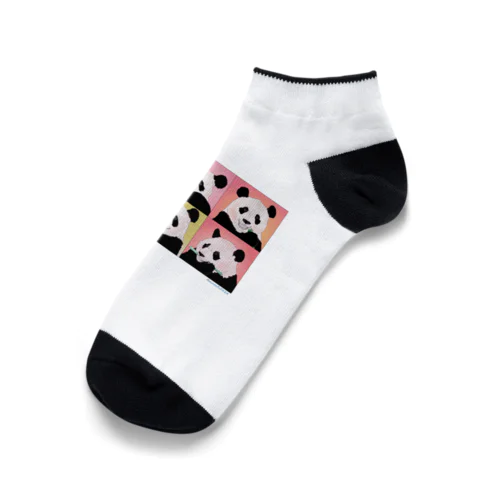 「女子会」パンダ Ankle Socks