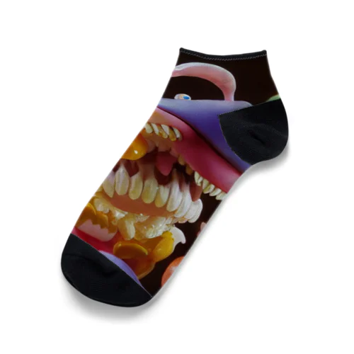 COLORFUL POPCORN MONSTERS by AI Ankle Socks