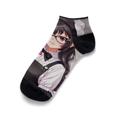 【Jimiko Maiden】白リボンメイドさん Ankle Socks