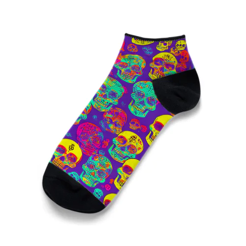 skull wallpaper Ankle Socks