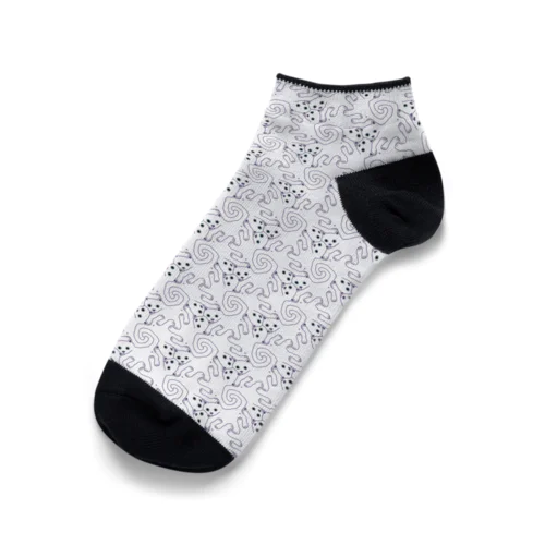 白猫パンチ Ankle Socks
