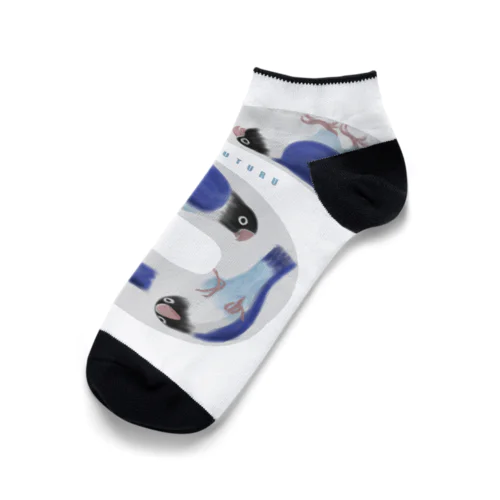 つるつるボタンインコちゃん Ankle Socks