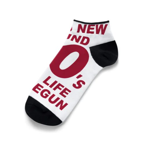 ROUND60 / 還暦＆アラ還を軽やかにすごすロゴ Ankle Socks
