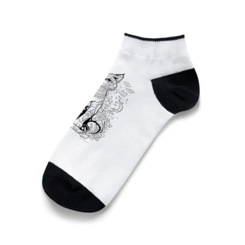 守護ネコ Ankle Socks