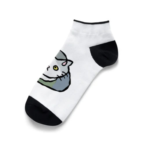 香箱座りの猫 Ankle Socks