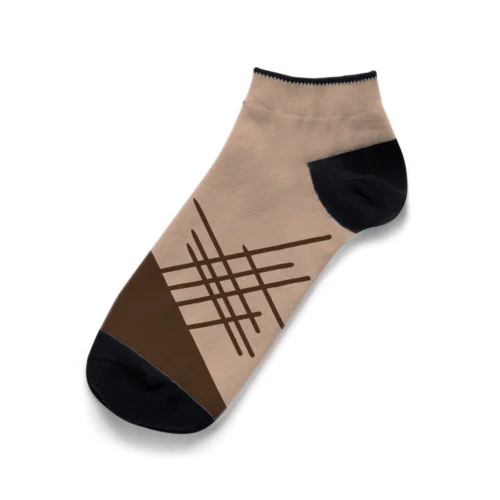 大胆な2色グラフック Ankle Socks