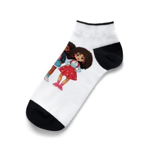 アフロちゃんthree Ankle Socks