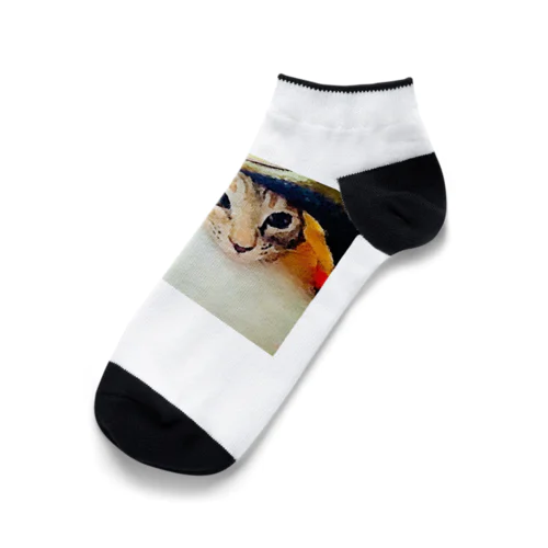 ブランケットからひょっこりニャンコ🐱 Ankle Socks