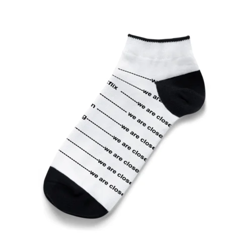 Opening Hours (Black & White) Ankle Socks