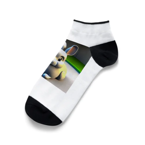 かわいい兎の3Dイラストグッズ Ankle Socks