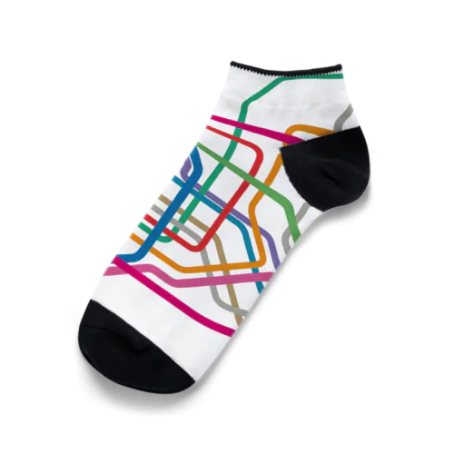 東京地下鉄路線図-東京メトロ路線図 ROUTE MAP TOKYO METROPOLITAN AREA- Ankle Socks