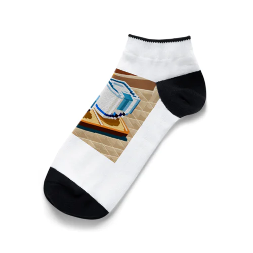 ドット絵コーヒーと電気ポット Ankle Socks