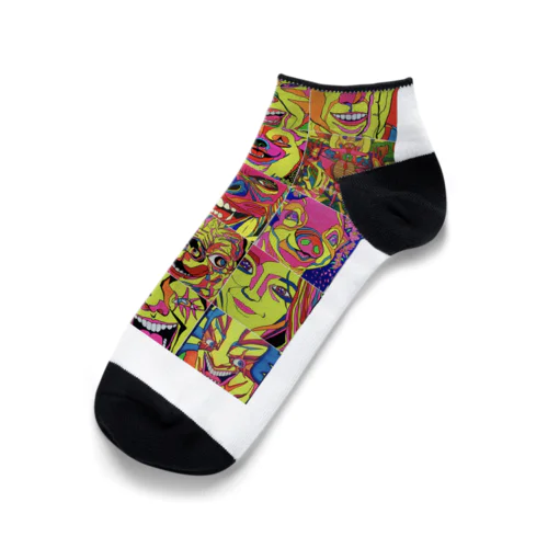 Jamanakocic カラフルアート Ankle Socks