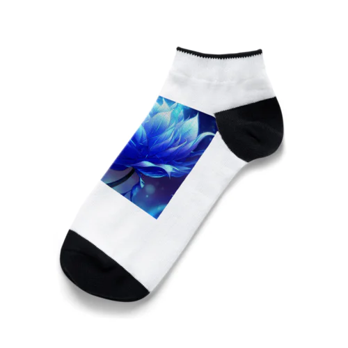 幻想的なブルーフラワー Ankle Socks