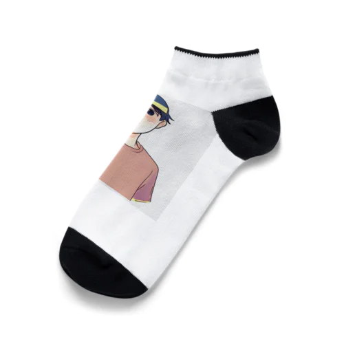 はにかむ　男の子　 Ankle Socks