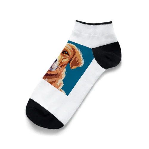 ピクセルアート　犬 Ankle Socks