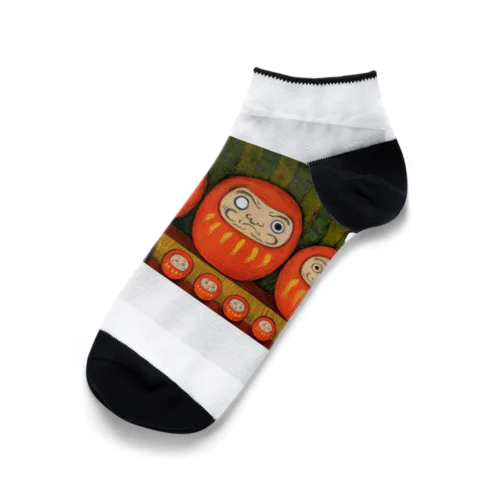 達磨と少年 「Japanese folk art」 Ankle Socks