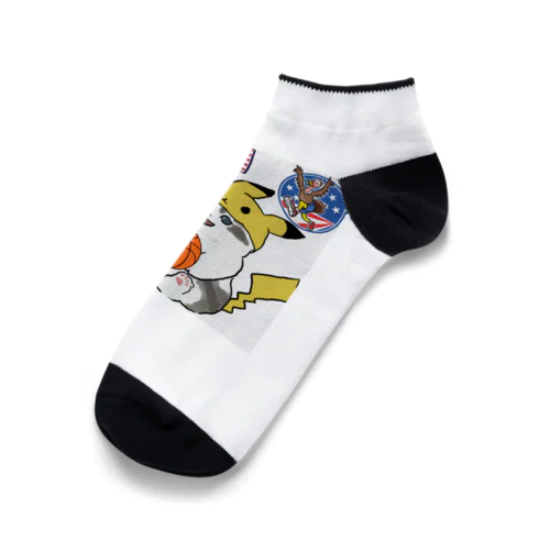 バスケットボール選手の猫 Ankle Socks