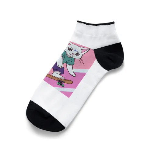 スケボー猫ちゃん2 Ankle Socks