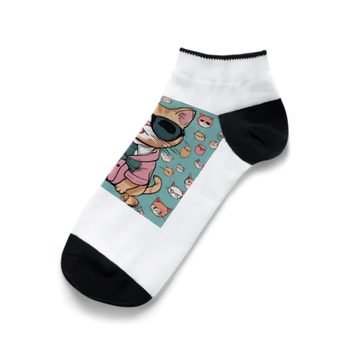 メガネ猫★ Ankle Socks