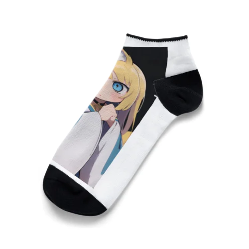 金髪のキツネの女の子 Ankle Socks