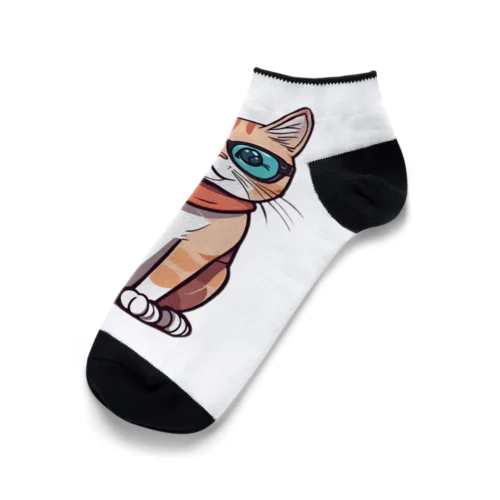 メガネ猫∥ Ankle Socks