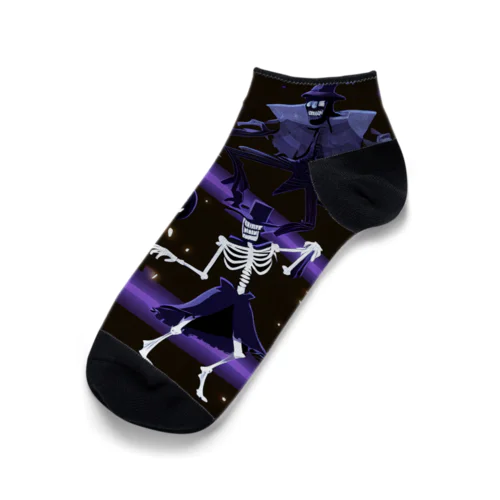 ハロウィンスケルトンダンス04 Ankle Socks