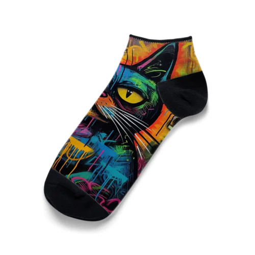 サイバーパンク猫 Ankle Socks