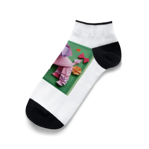 折り紙風プードル Ankle Socks