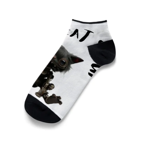 #Cyber Cat Ankle Socks