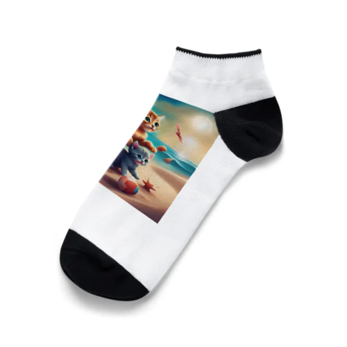 ネコビーチ Ankle Socks