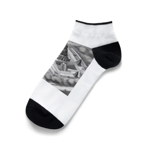 有名な観光スポットイメージ画像：アユタヤ遺跡（タイ） Ankle Socks