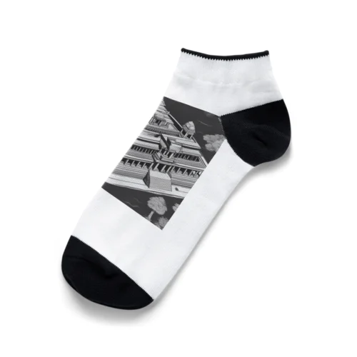 有名な観光スポットイメージ画像：アンコールワット（カンボジア） Ankle Socks