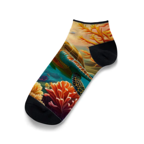 ウミガメ Ankle Socks
