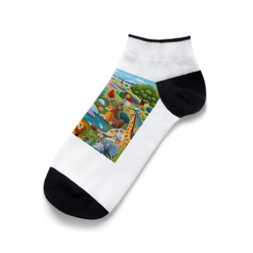 自然の動物園 Ankle Socks