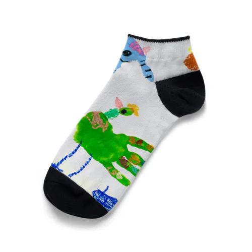 おててのどうぶつえん Ankle Socks