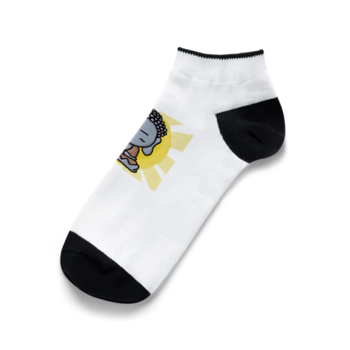 大仏の【るにょらくん】グッズ01施無畏印・与願印 Ankle Socks