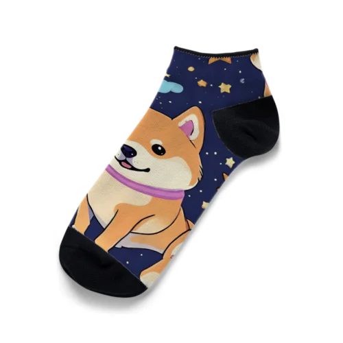 夜空に柴犬 Ankle Socks