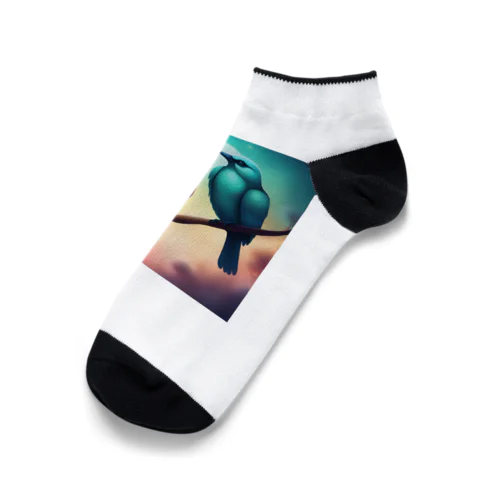 永遠の愛の絆幻想的な二羽の鳥 Ankle Socks