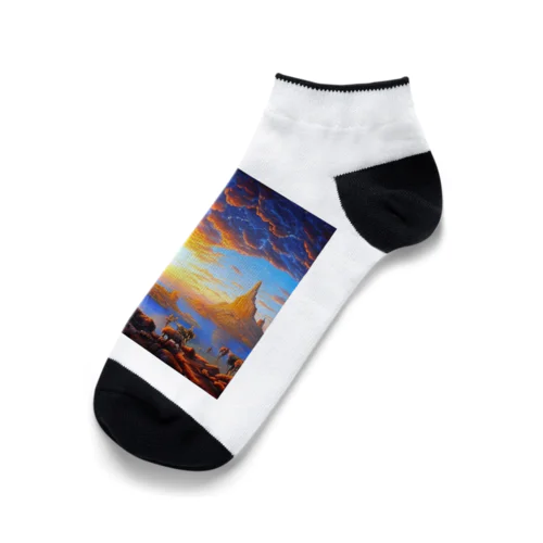 夕陽の中の城 Ankle Socks